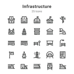 Fototapeta na wymiar Infrastructure icon set