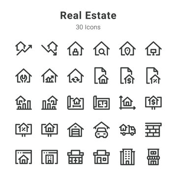 Real estate icon set