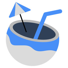 Modern design icon of coconut water
