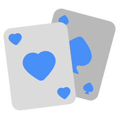 Trendy design of poker cards icon