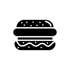 Burger icon vector isolated on white background, Burger sign illustration on white background