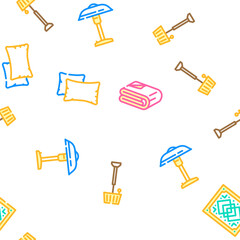 bedroom house home bed interior vector seamless pattern