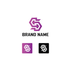 LETTER S SWAP ARROW LOGO VECTOR