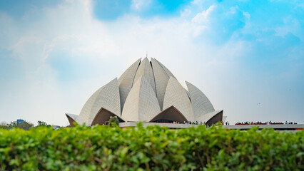 The Lotus Temple is located in New Delhi, India