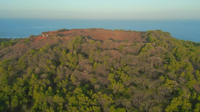 chapora fort bird eye 360d view in goa india