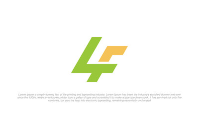 monogram logo initial letter LF