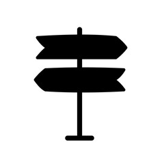 Directional Road Sign Icon. Vector Editable Icon.