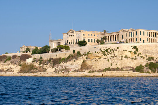 Villa Bighi, the former Royal Naval Hospital,  is one of the most iconic buildings on the majestic Grand Harbor vista - Kalkara, Malta