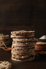 Healthy food, food for diet and weight loss - crispbreads