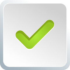 3D Vector Check Icon