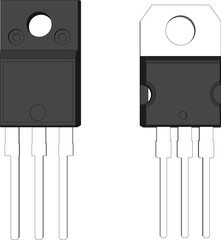 Transistor 3D Vacter. Transistor is a semiconductor device used to amplify or switch electrical signals and power.