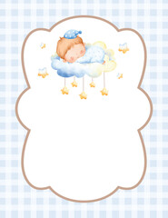 Baby shower invitation design template