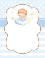Baby shower invitation design template