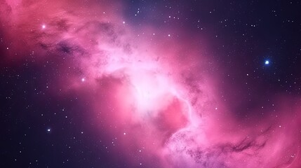Naklejka premium Pink universe light. Galaxies sky in space Planets and stars beauty of Galaxy space exploration.