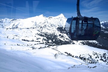 ski lift in the mountains