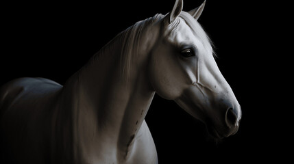 Beautiful majestic white horse