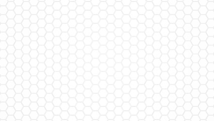 Abstract background with waves made of white futuristic honeycomb mosaic hexagon geometry primitive forms that goes up and down under blue back-lighting. 3D illustration. 3D CG.