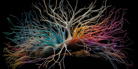 Menschliche Synapsen im Gehirn, ai generativ
