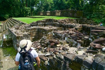 View of Quirigua archaeological site in Guatemala