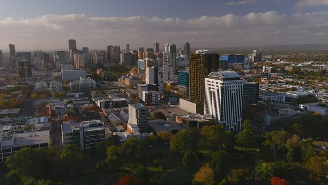 Adelaide City South Australia Aerial Tracking of Skyline