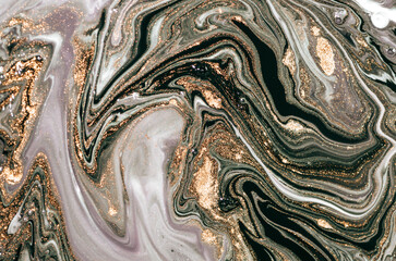 Golden morning. Pastel shade of color with the addition of golden sequins. Beautiful wallpaper. MARBLE ART. Dawn art. Wonderful wallpaper. Painting pattern. Fine art. Fashion, magic, fantasy style. 