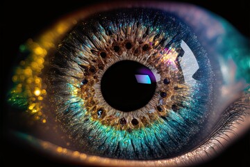 close eye shot Generative AI 