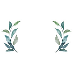 Watercolor flower frame