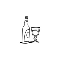 bottle drink doodle illustration vector