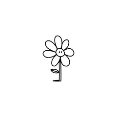 small floral doodle illustration vector