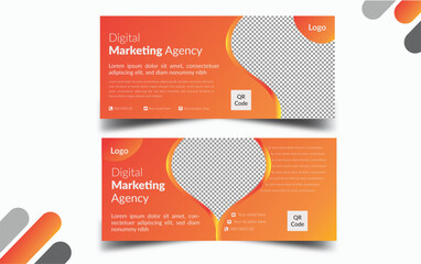 digital marketing Facebook cover page template