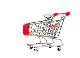 empty shopping push cart trolley