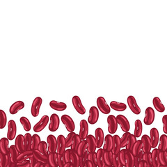 Red Kidney bean background. Vector illustration.