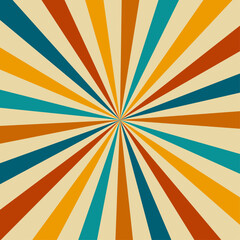 retro background with rays