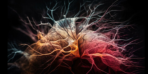 Menschliche Synapsen im Gehirn, ai generativ