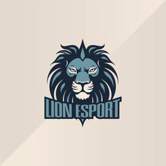 Lion logo esport team design gaming mascot