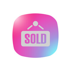 Sold Sign - Pictogram (icon) 