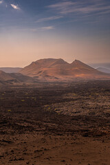 Fototapeta na wymiar Lava Mountains of Lanzarote. 