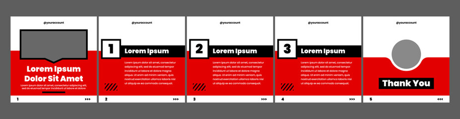 creative carousel or microblog template for social media posts © Rozin