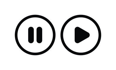 play and pause icon vector illustration