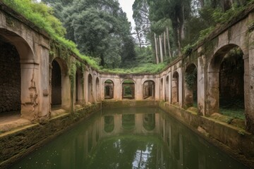 Fototapeta na wymiar Ancient cistern ruins architecture. Generate Ai