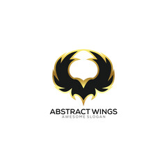 eagle wings logo design luxury line