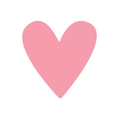 Flat hand drawn vector illustration of heart