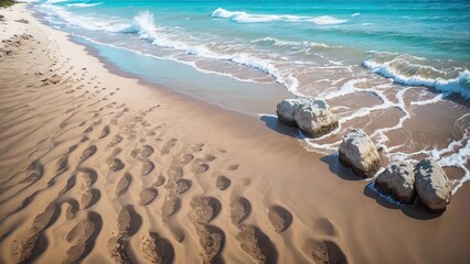sandy beach beach waves sea
