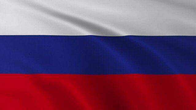 Russia flag waving in the wind. 4K video.
