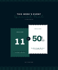 Obraz premium event coupon of shopping mall 