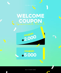 event coupon of shopping mall  - obrazy, fototapety, plakaty