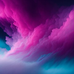 Obraz premium Fog texture. Colored haze. A mixture of colors and water. Mysterious stormy sky. Hot pink and blue glowing foggy cloud wave abstract art background with free space.