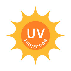 UV radiation protection icon vector solar ultraviolet light symbol for graphic design, logo, website, social media, mobile app, UI illustration.