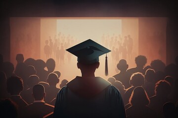 University Graduates Celebrating Graduation Day, AI Generated