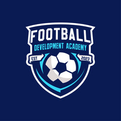 football development academy vintage badge logo